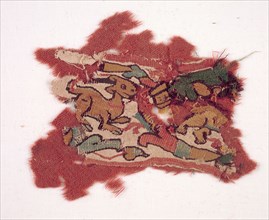Band with Flora and Fauna Motifs, 500s - 600s. Egypt, 6th - 7th century. Tapestry; linen and wool;