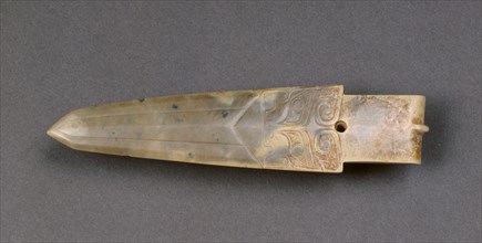 Ceremonial Dagger-Axe with Animal Masks (Ge), c. 1600-1050 BC. China, Shang dynasty (c.1600-c.1046
