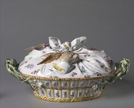 Tureen in the Form of a Basket of Game, c. 1755. Sceaux Factory (French). Tin- glazed earthenware