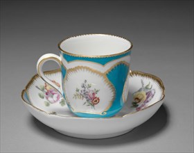 Cup and Saucer, 1759. Sèvres Porcelain Manufactory (French, est. 1740). Soft-paste porcelain;