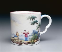 Cup and Saucer, c. 1775. Sceaux Factory (French). Soft-paste porcelain; overall: 6.1 x 8.6 x 6.3 cm