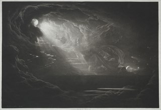 Paradise Lost:  The Creation of Light, 1824. John Martin (British, 1789-1854). Mezzotint