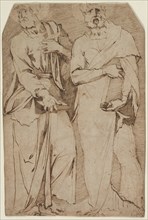 Two Standing Saints, 1563-1572?. Giovanni Bandini (Italian, c. 1540-1599). Pen and brown ink with