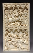 Diptych with Scenes from the Life of Christ (right wing: Entry into Jerusalem and Entombment), c.