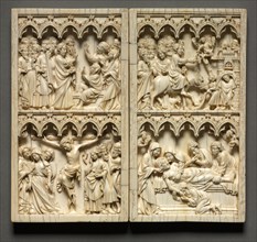 Diptych with Scenes from the Life of Christ (left wing: Raising of Lazarus and Crucifixion) (right