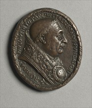 Portrait of Pope Paul II Barbo, c. 1468. Cristoforo di Geremia (Italian, active 1456-76). Bronze;