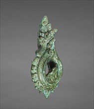 Earring, 13th Century. Cambodia, Angkorean Period (877-1431). Bronze; overall: 6.4 x 3.7 cm (2 1/2