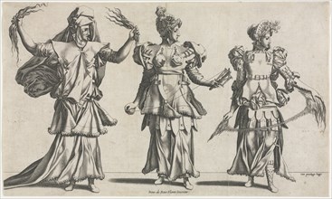 The Three Fates, Costume Designs, c. 1534. Pierre Milan (French), after Rosso Fiorentino (Italian,