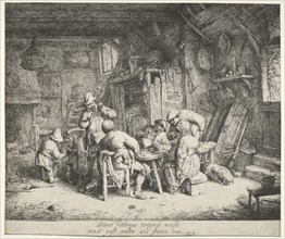 The Breakfast, c. 1664. Adriaen van Ostade (Dutch, 1610-1684). Etching