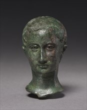 Portrait of a Young Girl, c. 25-30. Italy, Eastern Roman Empire, early 1st Century. Bronze;