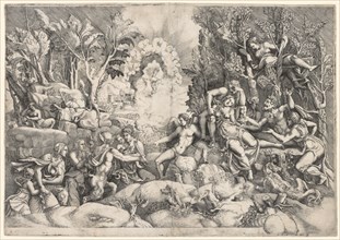 The Death of Procris, c. 1540. Giorgio Ghisi (Italian, 1520-1582), after Giulio Romano (Italian,