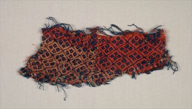 Fragment, 1400s. Germany, 15th century. Patterned weave; wool; overall: 7 x 17.5 cm (2 3/4 x 6 7/8