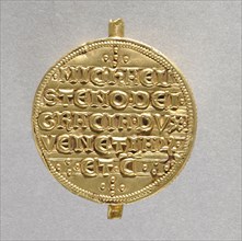 Seal of Doge Michele Steno (reverse), 1400-1409. Italy, Venice, 15th century. Repousé gold over a