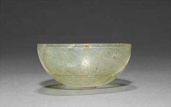 Bowl with Incised Inscription, 800s. Iraq, Abbasid Period, 9th Century. Glass; overall: 4.8 x 9.8