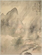 Ten Thousand Bamboos in the Mist and Rain, 1847. Tsubaki Chinzan (Japanese, 1801-1854). Album leaf;