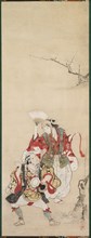 Spring Dancers (Manzai), 18th century. Miyagawa Choshun (Japanese, 1683-1753). Hanging scroll; ink