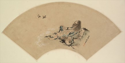 Risshi by the Sea Watching Birds, late 18th-19th century. Katsushika Hokusai (Japanese, 1760-1849).