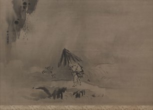 Evening Shower, 17th century. Kano Tan’yu (Japanese, 1602-1674). Hanging scroll; ink on silk;