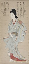 Figure of a Woman, 18th century. Ekaku Hakuin (Japanese, 1685-1768). Hanging scroll; ink and color