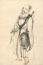 The Wandering Hermit. Kono Bairei (Japanese, 1844-1895). Ink on paper; sheet: 39.7 x 26.7 cm (15
