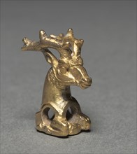 Stag Bridle Ornament, 400-300 BC. Iran or Afghanistan, Sarmatian, 5th-3rd Century BC. Gold;