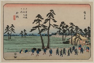 Kano, from the series Sixty-nine Stations of the Kisokaido, c. 1835-37. Utagawa Hiroshige