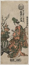 Kametani Jujiro as the Shirabyoshi Dancer Yuya, c. early 1760s. Torii Kiyomitsu (Japanese,