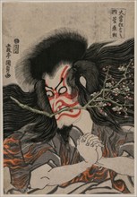 Ichikawa Danjuro VII as Kan Shojo in the Mt. Tenpai Scene (from the series Famous Kabuki Plays),