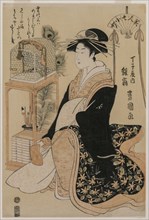 Hinazura of Chojiya from the series Beauties as the Seven Komachi, c. 1793-97. Utagawa Toyokuni