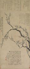 Plum Blossoms, 1747. Wang Shishen (Chinese, 1686-1759). Hanging scroll, ink on paper; overall: 142