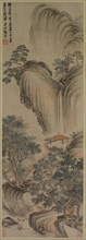 Empty Arbor and Rapid Waterfall, 1468. Zhang Ning (Chinese, 1426-c. 1495). Hanging scroll, ink and