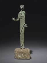 Male Votive Figure, 300s BC. Italy, Etruscan, 4th Century BC. Bronze; overall: 21.3 x 7.5 cm (8 3/8