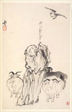 Su Wu the Shepherd, 1788. Min Zhen (Chinese, 1730-after 1788). Album leaf, ink on paper; sheet: 29