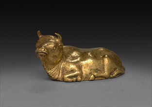 Recumbent Bull, 700s. China, Tang dynasty (618-907). Gilt bronze; overall: 3.5 x 7 cm (1 3/8 x 2