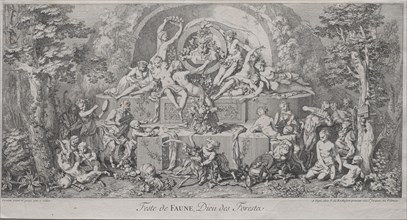 The Four Festivals:  Festival of Faune. Claude Gillot (French, 1673-1722). Etching and engraving