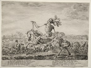 Death on the Battlefield, 1646-1647. Stefano Della Bella (Italian, 1610-1664). Etching