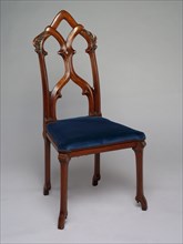 Side Chair:  Gothic Revival Style, c. 1858. Alexander Jackson Davis (American, 1803-1892), William