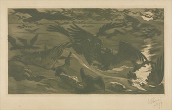 Birds of Prey, 1893. Victor Emile Prouvé (French, 1858-1943). Etching and aquatint