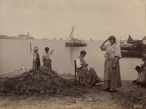 Chioggia, Under the Marina, c. 1870. Carlo Naya (Italian, 1816-1882). Albumen print; image: 18.3 x