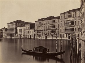 Untitled (Venetian Gondola), late 19th Century. Unidentified Photographer. Albumen print from wet
