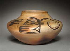 Jar, c. 1890-1910. Nampeyo (Hopi-Tewa, 1859–1942). Earthenware; overall: 16.8 x 29.2 cm (6 5/8 x 11