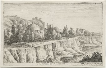 Diverse Views in and around Rome:  St. Adriano in Via Flaminia, 1653. Herman van Swanevelt (Dutch,