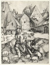 The Prodigal Son, c. 1496. Albrecht Dürer (German, 1471-1528). Engraving