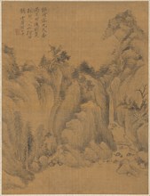Landscape, 1775. Zhai Dakun (Chinese, d. 1804). Album leaf: ink and color on silk; overall: 41.2 x