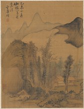 Landscape in the Style of Chao Yuan, 1775. Zhai Dakun (Chinese, d. 1804). Album leaf: ink and color