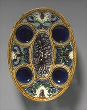Oval Dish, late 1500s. Circle of Bernard Palissy (French, 1510-1589). Earthenware and lead glazes;