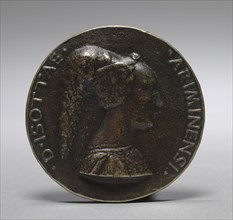 Medal of Isotta degli Atti da Rimini (obverse), 15th century. Matteo de' Pasti (Italian,