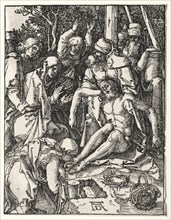 The Small Passion:  Lamentation, c. 1509-1510. Albrecht Dürer (German, 1471-1528). Woodcut