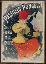 Pastilles Poncelet, 1896. Jules Chéret (French, 1836-1932). Color lithograph; framed: 127.3 x 92.4