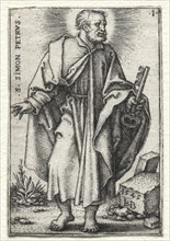 St. Simon Peter, 1545-1546. Hans Sebald Beham (German, 1500-1550). Engraving